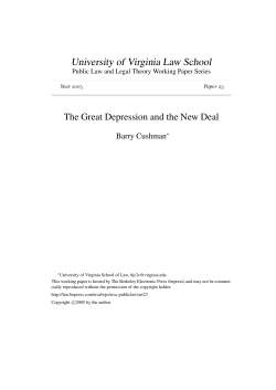 The Great Depression and the New Deal