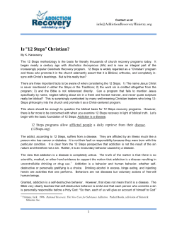 Is &ldquo;12 Steps&rdquo; Christian? - Addiction Recovery Ministry