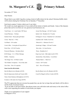 Christmas Fair Raffle - St Margaret`s C of E Primary School