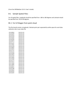 B-1 Sample Spatial Files: B1.1 For G