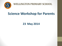 Teacher`s Answer - Wellington Primary School