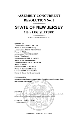 state of new jersey - New Jersey Legislature