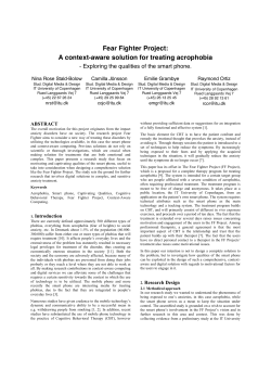 Fear Fighter Project: A context-aware solution for treating acrophobia