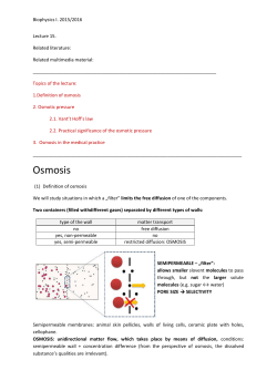 Osmosis - Biofizika