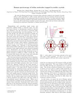 Raman spectroscopy of iodine molecules trapped in zeolite crystals