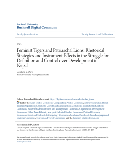 Feminist Tigers and Patriarchal Lions: Rhetorical Strategies and