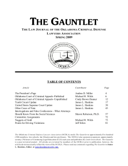 the gauntlet - Oklahoma Criminal Defense Lawyers Association