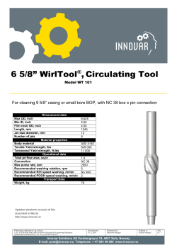 6 5/8&rdquo; WirlTool&reg;, Circulating Tool