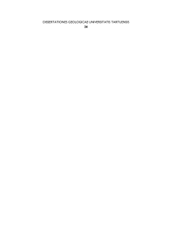 dissertationes geologicae universitatis tartuensis 26