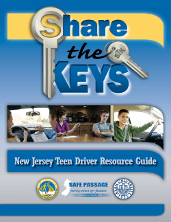 New Jersey Teen Driver Resource Guide