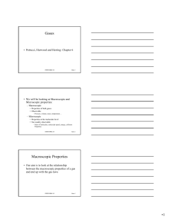 Gases Macroscopic Properties