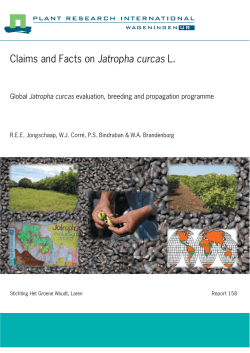 Claims and Facts on Jatropha curcas L. - Wageningen UR E