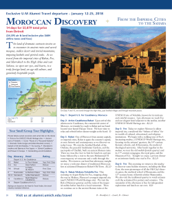 MOROCCAN DISCOVERY - University of Michigan Alumni Association