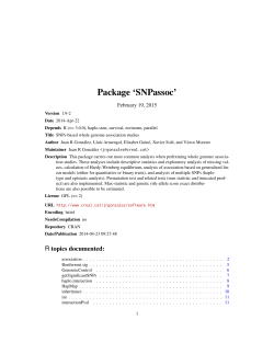 Package `SNPassoc`