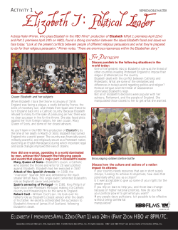 Elizabeth I : Political Leader