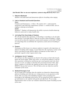 Just Breath: How we use our respiratory system to sing effectively