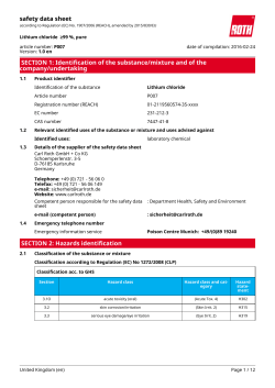 Safety Data Sheet: Lithium chloride
