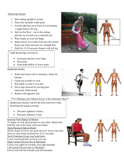 Quadriceps muscles control the knee and lower limp. Stretching the