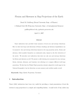 Flexion and Skewness in Map Projections of the Earth