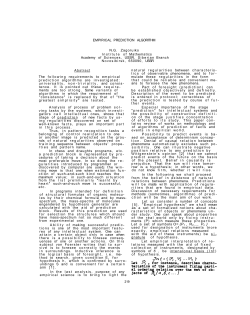 Empirical Prediction Algorithm