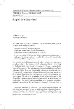 Stupid, Pointless Wars - Society for Classical Studies