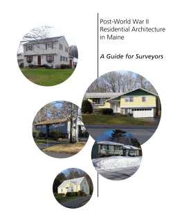 Post-World War II Residential Architecture in Maine