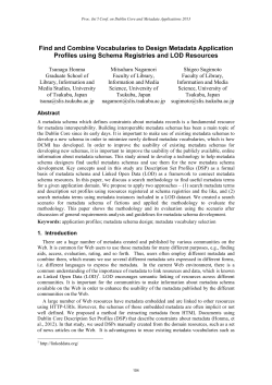 Find and Combine Vocabularies to Design Metadata Application
