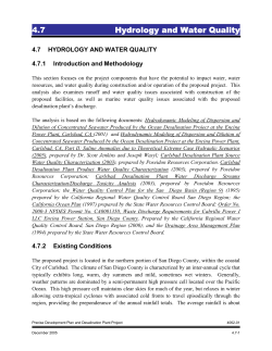 4.7 Hydrology and Water Quality