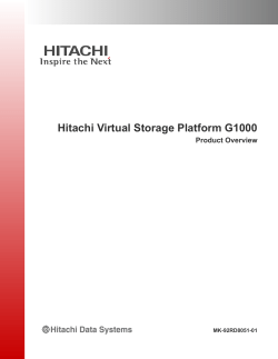 Hitachi Virtual Storage Platform G1000 Product