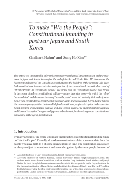 To make &ldquo;We the People&rdquo;: Constitutional founding in postwar