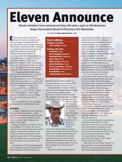 Eleven Announce Candidacies - American Angus Association