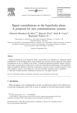 Signal constellations in the hyperbolic plane: A proposal