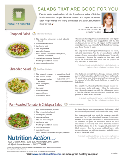 Healthy Salads - Totally Toned Personal Training