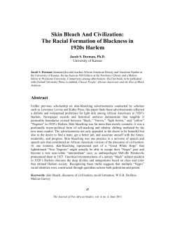 Skin Bleach And Civilization - Journal of Pan African Studies