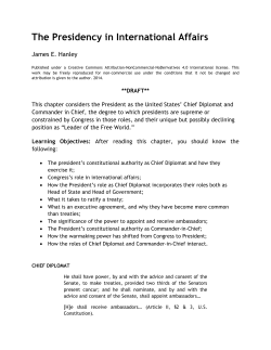 The Presidency in International Affairs