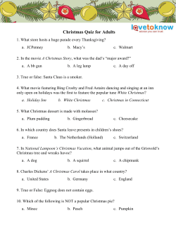Christmas Quiz for Adults