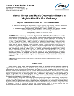 Mental Illness and Manic-Depressive Illness in Virginia Woolf`s Mrs