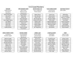 Baseball/Softball Rosters
