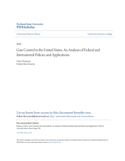 Gun Control in the United States: An Analysis of