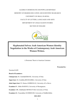 Hyphenated Selves: Arab American Women Identity Negotiation in