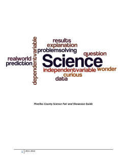 Pinellas County Science Fair and Showcase Guide
