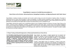 Target Malaria`s response to the NAS Recommendations in: `Gene