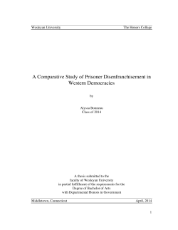 A Comparative Study of Prisoner Disenfranchisement