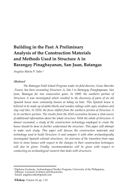 Building in the Past: A Preliminary Analysis of the Construction