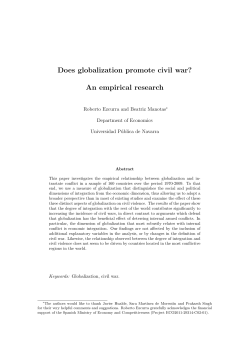 Does globalization promote civil war? An empirical research