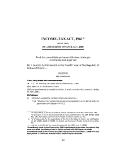 Income Tax Act, 1961