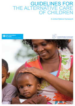 GUideliNes for the AlterNAtive CAre of ChildreN