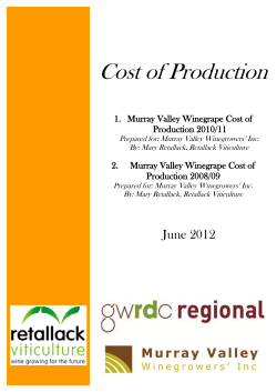 Murray Valley Winegrapes Cost of Production