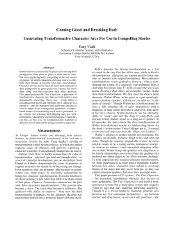 Coming Good and Breaking Bad - Tony Veale