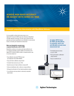 achieve high mass accuracy on agilent 5977a series gc/msd